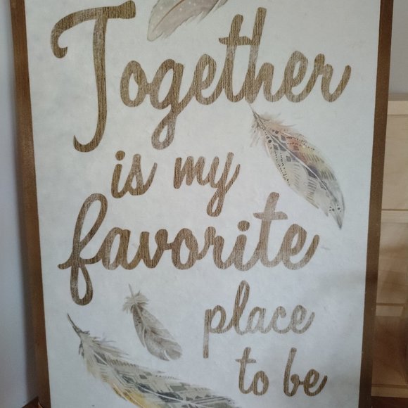 Wall Decor Sign - "Together is my favourite place to be" - Picture 1 of 2